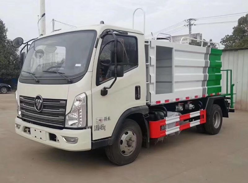 藍牌灑水車報價_國六福田時代領(lǐng)航5方藍牌抑塵車廠家價格
