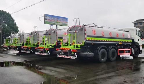國(guó)六東風(fēng)天龍后雙橋18方灑水車批量發(fā)車圖片 國(guó)六東風(fēng)天龍后雙橋18方灑水車批量發(fā)車圖片