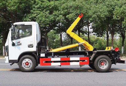 國六東風多利卡藍牌勾臂垃圾車圖片 國六東風多利卡藍牌勾臂垃圾車圖片